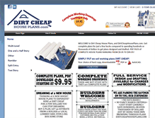 Tablet Screenshot of dirtcheaphouseplans.com